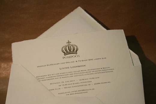 Heissfolie auf Bütten Harald glööckler krauts pr werkstatt höflich muenchen 1