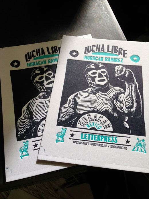 letterpress postkarte