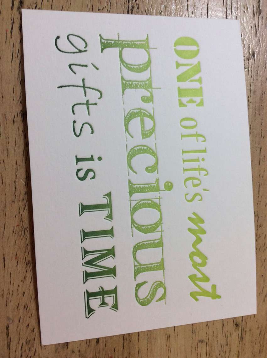 aussergewöhnliche Drucktechnik: Irisdruck aus einem Letterpress-Workshop der Werkstatt Dietz in München