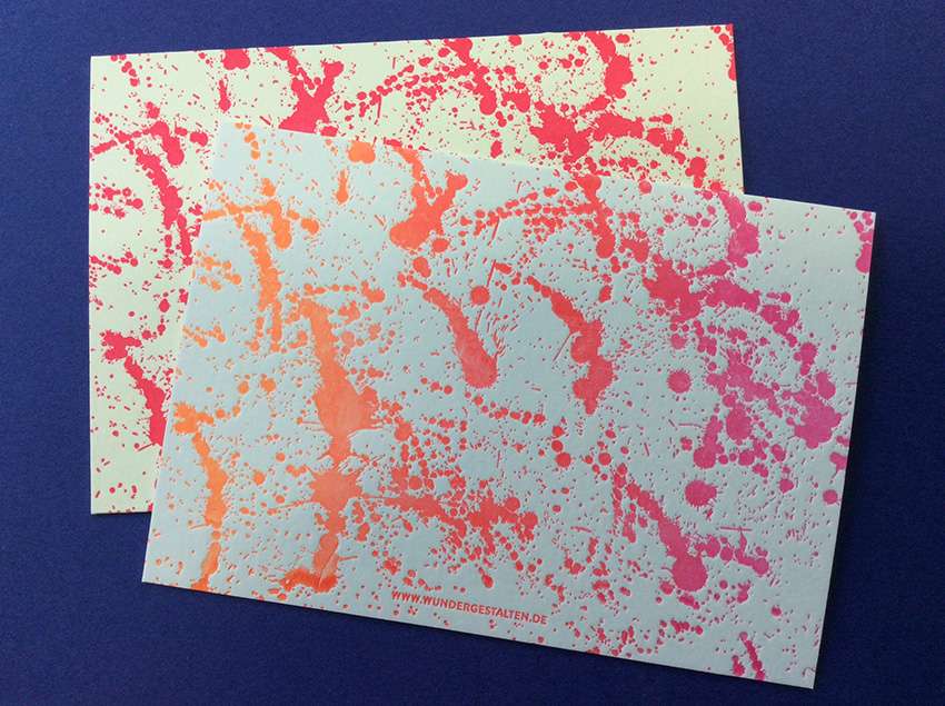 Besondere Drucktechnik: Irisdruck im Letterpress hergestellt in unserer schönen Druckwerkstatt