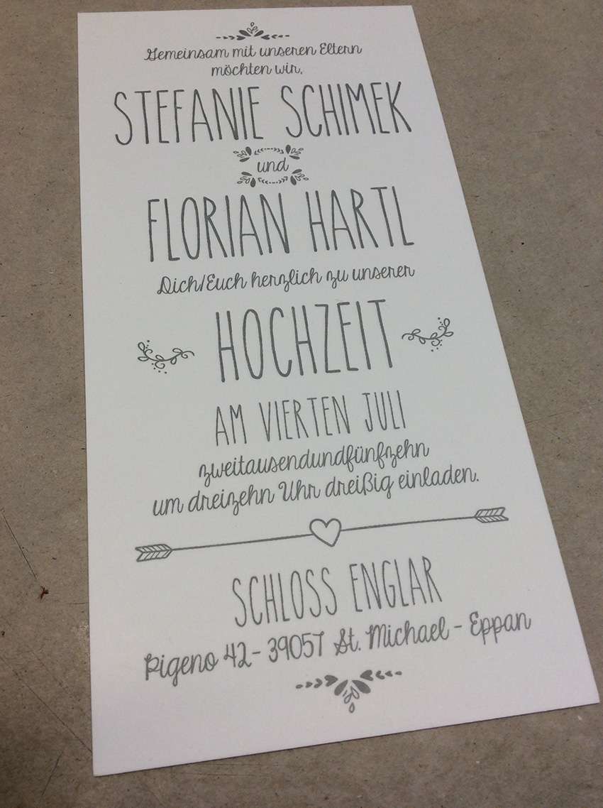 Hochzeitskarten aus der Druckerei Werkstatt Dietz München Hochzeitskarten aus der Druckerei Werkstatt Dietz München