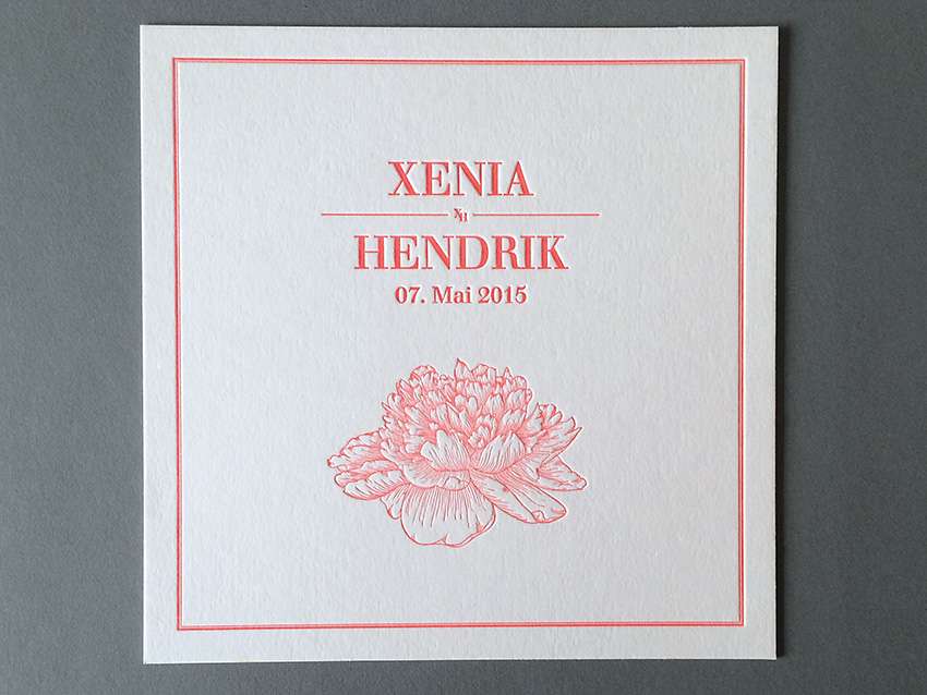 Hochzeitspapeterie auf Baumwollpapier. Hochzeitskarten aus der Druckerei Werkstatt Dietz München Hochzeitskarten in allen Druckverfahren aus der Druckerei Werkstatt Dietz in München