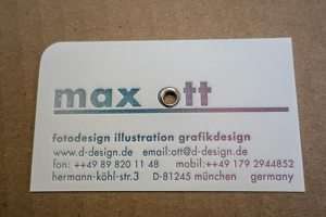 Letterpress Visitenkarten mit Öse und runder Ecke aus unserem Letterpress-Workshop