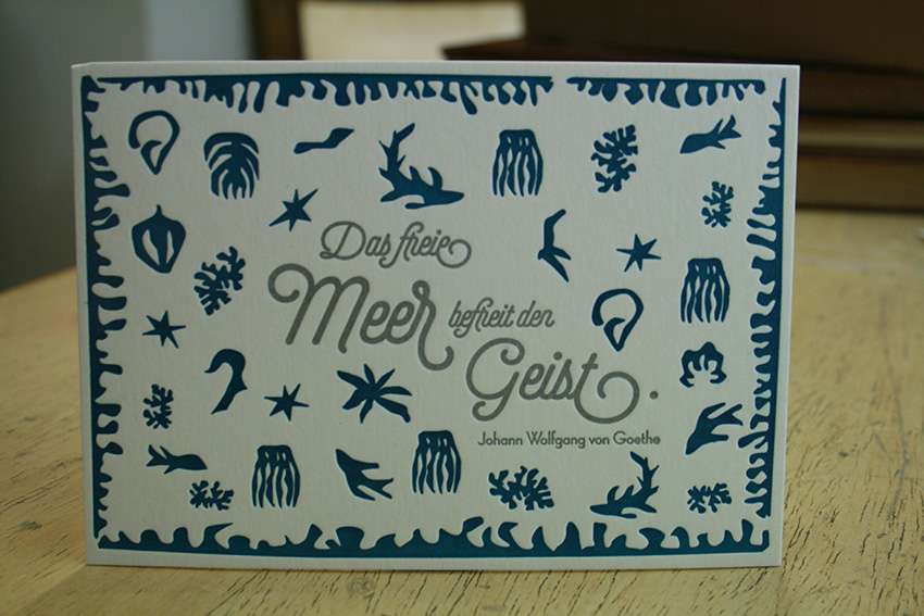 Johann Wolfgang von Goethe in unserem Druckkurs über den Dächern von München