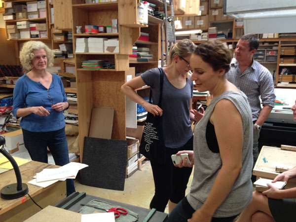 kleine Verschnaufpause in unserem Letterpress-Workshop in der Druckerei Werkstatt Dietz