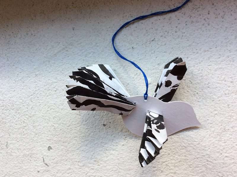 Vögelchen für den Christbaum. Druckerei Werkstatt Dietz über den Dächern von München